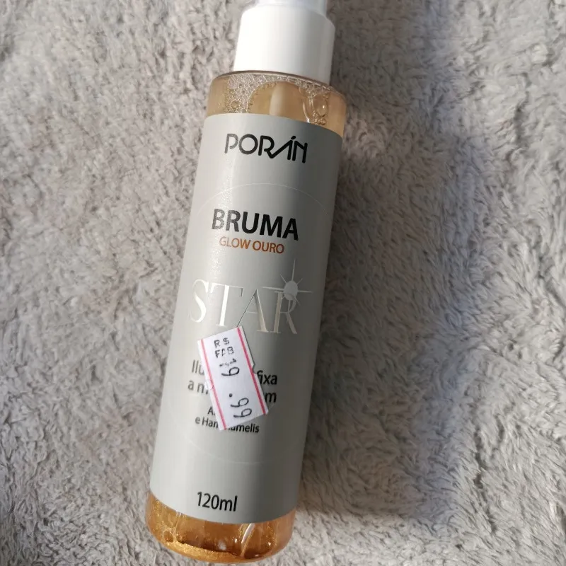 Bruma fixador de maquiagem com brilho