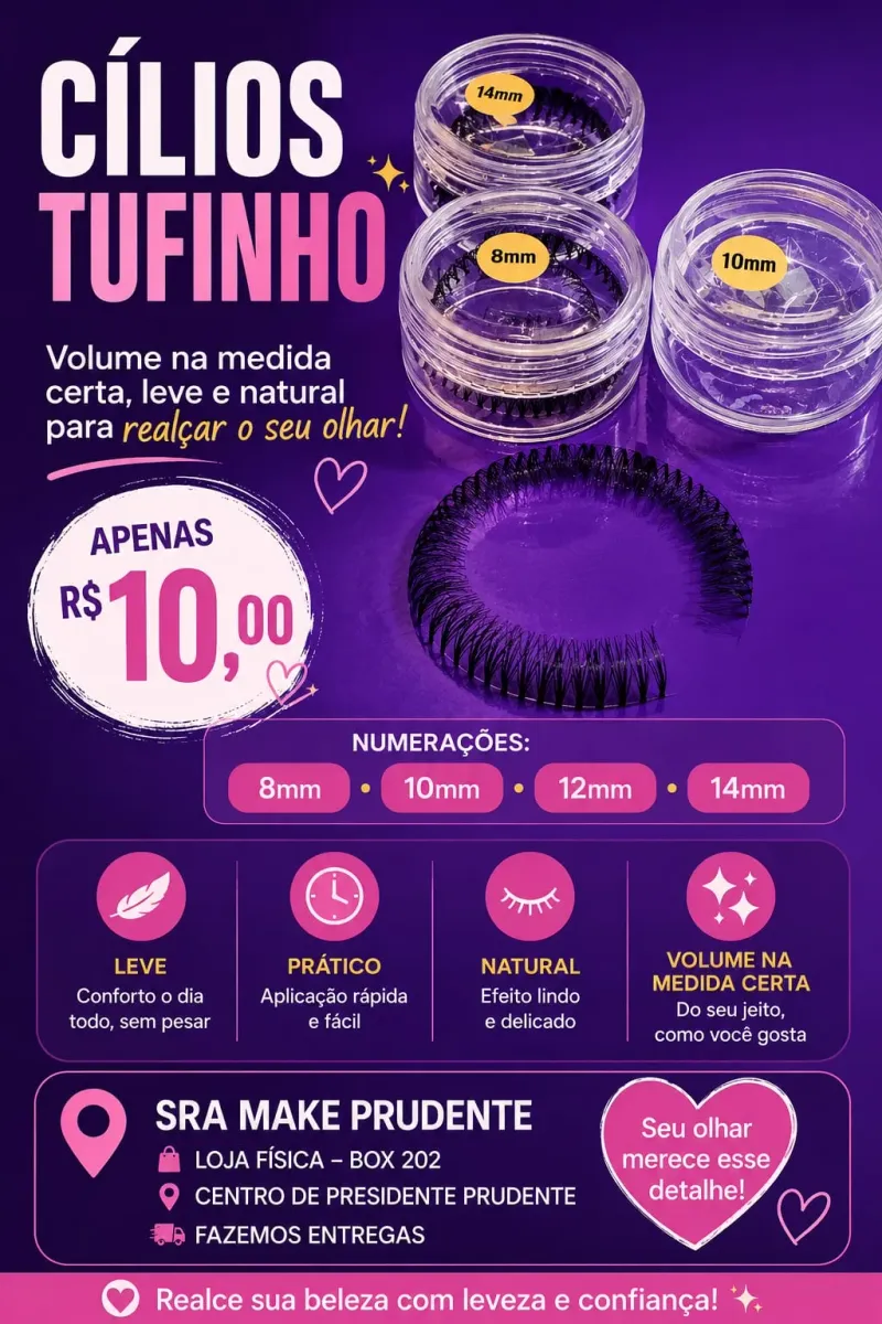Cílios tufinho bolinha
