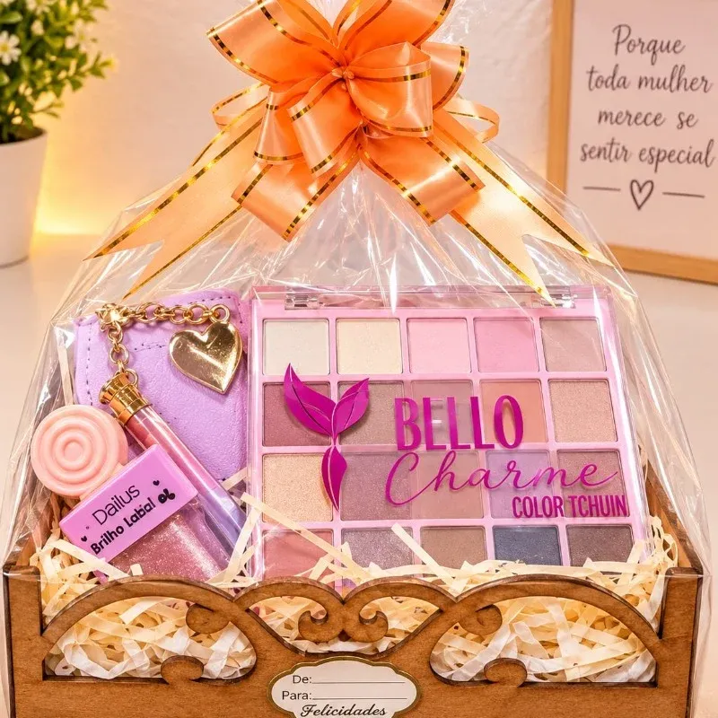 Presente - carteira. Paleta de sombras e gloss