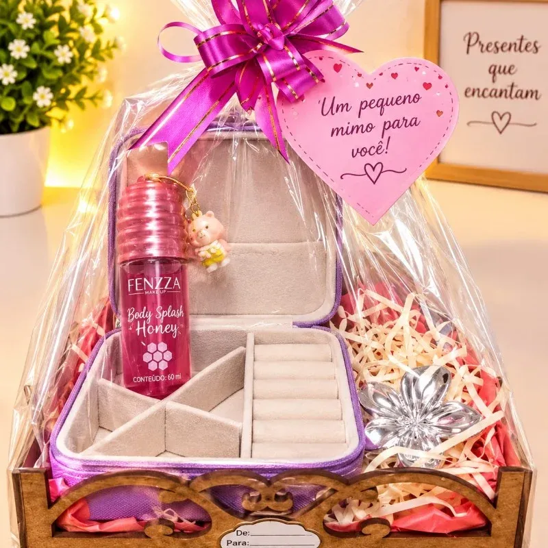 Presente - Porta joias . Gloss. Preendedor de cabelo